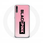 Coque pour Huawei P20 Pro Blackpink Groupe de K-pop Logo Noir Rose Fond Rose