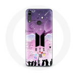 Coque pour Huawei P30 Lite BTS Bangtan Affiche Signature Logo Noir