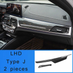 LHD For BMW 5 Series G30 G31 carbon fiber central armrest box cover storage box gear position panel decoration cover auto parts Type J LHD