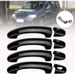Kroom Must Auto Ukse k&auml;epideme Dekoratiivkate Sisekujunduse Komplekt VW Volkswagen T5 T6 Transporter Caddy 2003~2015 Tarvikud