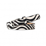 Naiste &otilde;huke v&ouml;&ouml;, sebra-leopardimustriline kunstnahast v&ouml;&ouml;rihm, reguleeritava pikkusega mitme auguga disain teksarihm must