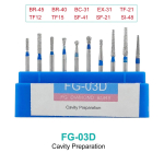 10 tk/karp TOMENTY Dental Diamond Burs puur kiirete k&auml;siinstrumentide hambaravi puurite jaoks FG seeria 1,6 mm hambaravi materjal FG-03D (10pcs)