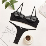 Naiste mood Pitsv&otilde;rk Ripsmed Lace Sling Naistepesu L must