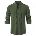 Kevadine meeste s&auml;rk, paeltega rihm, krae Retro pikkade varrukatega, &uuml;hev&auml;rviline pehme hingav pullover keskmise pikkusega &auml;riline vabaaja puhkusetopp S khaki