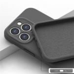 Kvaliteetne originaalne Square Liquid pehmest silikoonist telefoni&uuml;mbris iPhone 15 14 11 12 13 Pro Max Plus v&auml;rviline moodne kate iPhone 11