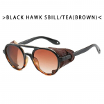 Vintage Steampunk p&auml;ikeseprillid Meeste &Uuml;mmargused p&auml;ikeseprillid Naiste Retronahast prillid Klassikaline disain Punk Rivet Wrap Prillid
