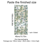 Rohelised taimelehed aknakile dekoratiivsed viinapuud aknakleebised klaaskleebised 3D staatilised klammerduvad vitraažkile 40*100cm