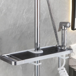 Du&scaron;iriiul &scaron;ampoonihoidja reguleeritavad riiulid liuguri organiseerija seebialuse jaoks 24 to 25mm