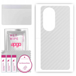 apgo Protective Skin Sticker for the back compatible with Huawei P50, Wrap Film, Foil, Vinyl - Pattern Transparent Carbon