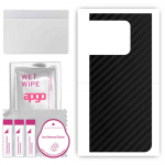 apgo Protective Skin Sticker for the back compatible with OnePlus 10T, Wrap Film, Foil, Vinyl - Pattern Carbon Black