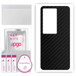 apgo Protective Skin Sticker for the back compatible with Vivo IQOO 11 5G, Wrap Film, Foil, Vinyl - Pattern Carbon Black
