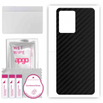apgo Protective Skin Sticker for the back compatible with Umidigi G2, Wrap Film, Foil, Vinyl - Pattern Carbon Black
