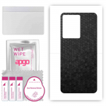 apgo Protective Skin Sticker for the back compatible with Infinix Note 12 Pro 5G, Wrap Film, Foil, Vinyl - Pattern Black Honeycomb