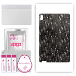 apgo Protective Skin Sticker for the back compatible with Lenovo Pad Plus, Wrap Film, Foil, Vinyl - Pattern Carbon Black Pixel