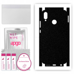 apgo Protective Skin Sticker for the back+sides compatible with Huawei P20 lite, Full Wrap Film, Foil, Vinyl - Pattern Matte Black