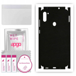 apgo Protective Skin Sticker for the back+sides compatible with Samsung Galaxy M11, Full Wrap Film, Foil, Vinyl - Pattern Matrix