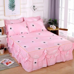 3 tk/partii Voodikate Kleit Komplekt VOLANGID Voodilinad Kuninga/Kuninganna Suurus Kodu Libisemisvastane Kate Lame Leht 1,5/1,8/2M Voodi Pehme Voodipesu 150X200cm