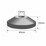 304 Roostevabast Terasest Tugev Reguleeritav Jalatops Masina T&ouml;&ouml;riista Jalatugi &Scaron;assii L&auml;bim&otilde;&otilde;t 40/50/60/80/100mm Pakk 4 tk Dia40x12mm