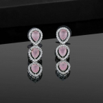 Naiste Estele k&otilde;rvar&otilde;ngad v&auml;&auml;riskujuliste pirnidega, roodiumkattega, CZ ja piparm&uuml;ndiroosade kividega