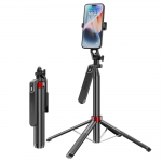1.8m Selfie Stick Tripod for iPhone 11 12 13 14 15 Pro Max Phone with Remote Control with Panoramic Ball head Holder 160cm