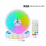 Bluetooth USB 5V RGB COB LED-ribavalgusti 576LED/M lineaarne h&auml;mardatav lindikapp toa teler Blacklight Decor kaugjuhtimispult 1m