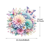 Kaunite lilledega riiete kleebis t&uuml;drukule, naise T-s&auml;rk, uus soojus&uuml;lekandega r&otilde;ivatarvikud, pestavad isetehtud plaastrid r&otilde;ivaste jaoks