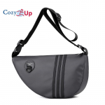 Cozy Up meeste Crossbody kott Kolmnurkne nailonist &otilde;lakott 25cm * 9cm * 20cm must
