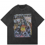 T&auml;navar&otilde;ivad Goddess Graphic Unisex T-s&auml;rk Puuvillane Pestud Must Ts&auml;rk Unisex Tops T-s&auml;rk Suvine l&uuml;hikeste varrukatega T-s&auml;rk S must