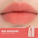 Rom&nd Zero MATTE LIPPLICK, P&uuml;siv, Jumestus, Kbeauty, Korea kosmeetika, n&auml;idis #06 Awesome