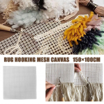 Rug Hooking Mesh Canvas, Latchs Hook Mesh Canvas, 150&times;100 cm valge