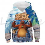 Laste p&auml;ikesevalgus Grizzly Bear Pusad Laste vabaaja kampsunid Poiste ja t&uuml;drukute topid Grizzy ja Lemmings Pullovers S&uuml;gis 140