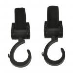 Beebi jalutusk&auml;ru konks multifunktsionaalne 360 ​​kraadi p&ouml;&ouml;rlev korv rihm kott riidepuu k&auml;epide Lisad 1 tk gancho carrito bebe childr must