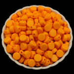 Kaelakee K&auml;ev&otilde;ru &Uuml;he Auguga Helmed Ripats Lahtised Helmed Ehtevalmistamine Kommi V&auml;rv 50 tk 4*7mm Hulgim&uuml;&uuml;k DIY Aksessuaarid oranž
