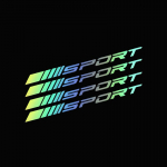Mood 4tk Autokleebised Veljed Sport V&otilde;idus&otilde;it DIY Triibud Dekoratiivsed kleebised Embleem Autode kujundamine Automaasturite veoautode tarvikud 10X0.7cm