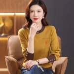 Soonilise tekstuuriga kootud kampsun &ndash; moekas naiste pullover &ndash; pika varrukaga kaelus, ideaalne vabaajariietus s&uuml;giseks ja talveks S