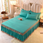 2tk/3tk pitsvoodi seelik Luksuslik printsessi t&uuml;druku vooditekk voodi, voodilinad voodimadratsi kate pitsmadratsi tolmukaitse kate 1/2 padjap&uuml;&uuml;r 120x200cm +1 Pillowcase