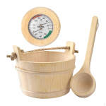 Kaasaskantav puidust sauna&auml;mber ja kulptermomeeter toa koju