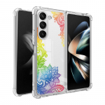 Samsung Galaxy Z Fold 5 Butterfly Lace 2-in-1 &uuml;mbris, TPU+PC v&auml;rvitud mobiiltelefoni kaitse Fold 6