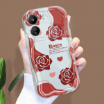 Armas koomiksimustriga kreemja tekstuuriga korpus, lainelise servaga pehme silikoonkaanega telefoni&uuml;mbris Xiaomi Redmi jaoks Redmi A2 puhas