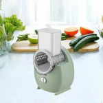 Electric Cheese Graters 3 in 1 Rotary Grater for Onion Potato Burger Patties White valge