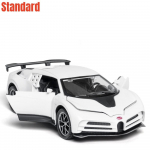 1/32 Bugatti EB110H Centodieci m&auml;nguauto miniatuurne survevalu supersports&otilde;iduki mudeli heli- ja valguskollektsiooni kingitus poisslapsele valge
