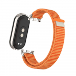 Punutud Solo Loop Xiaomi Mi Band 9 rihma lisatarvikud Elastsed nailonist kellarihmad Asendusk&auml;ev&otilde;ru Miband 8 NFC jaoks oranž