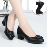 Four Seasons keskealised pehmest nahast keskmise kontsaga teravatipulised nahast kingad madala paksu kontsaga t&ouml;&ouml;kingad 35 beež