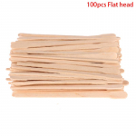 100 tk vahatav puidust spaatliga keele suruja Beauty karvaeemaldust&ouml;&ouml;riist Thin head