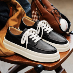 Meeste vabaajajalatsid paeltega mood Trendikas ehtne nahk Lace Up oxfords Meeste tasapinnalised tossud Meeste v&auml;lisjalatsid 7