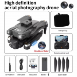 Uus YK8 droon ESC HD kahe kaameraga takistuste v&auml;ltimine WiFi FPV optilise voolu positsioneerimine ESI fotograafia kokkupandav kaugjuhtimispult Quadcopteri m&auml;nguasja kingitus 1 Battery must