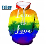 LGBT geilipuga gei v&auml;rviprindiga 3D kapuuts Meeste/naiste hiphopi vikerkaare lipuga kampsun Ameerika &Uuml;hendriikide pulloveriga paari s&auml;rk M