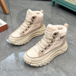 Naiste vabaaja lumesaapad, libisemiskindlad n&ouml;&ouml;riga tursked platvormiga pahkluupapud kunstkarusnahast vooder Talvine soe, l&uuml;hikeste saapadega k&otilde;ndimistossud naistele 40