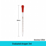 Klaasist tilgutite komplekt: 0,5 ml, 1 ml, 2 ml, 3 ml, 5 ml, 10 ml - kummist peaga pipetid