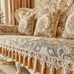 Four Seasons universaalne suur seeliku diivani kate Euroopa stiilis libisemiskindel diivanipadi Jacquard elutoa pitsist diivani kate Armrestcover 58x65cm